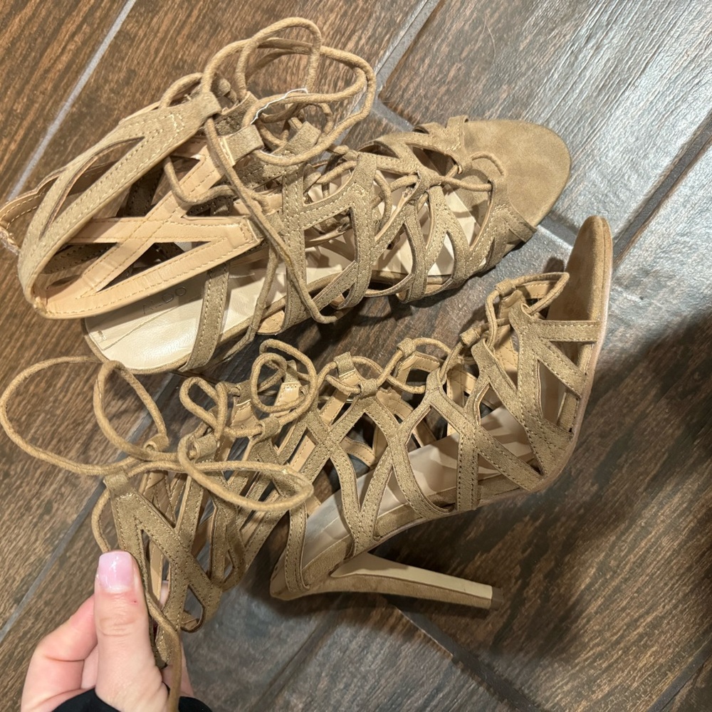Aldo laced up heels!